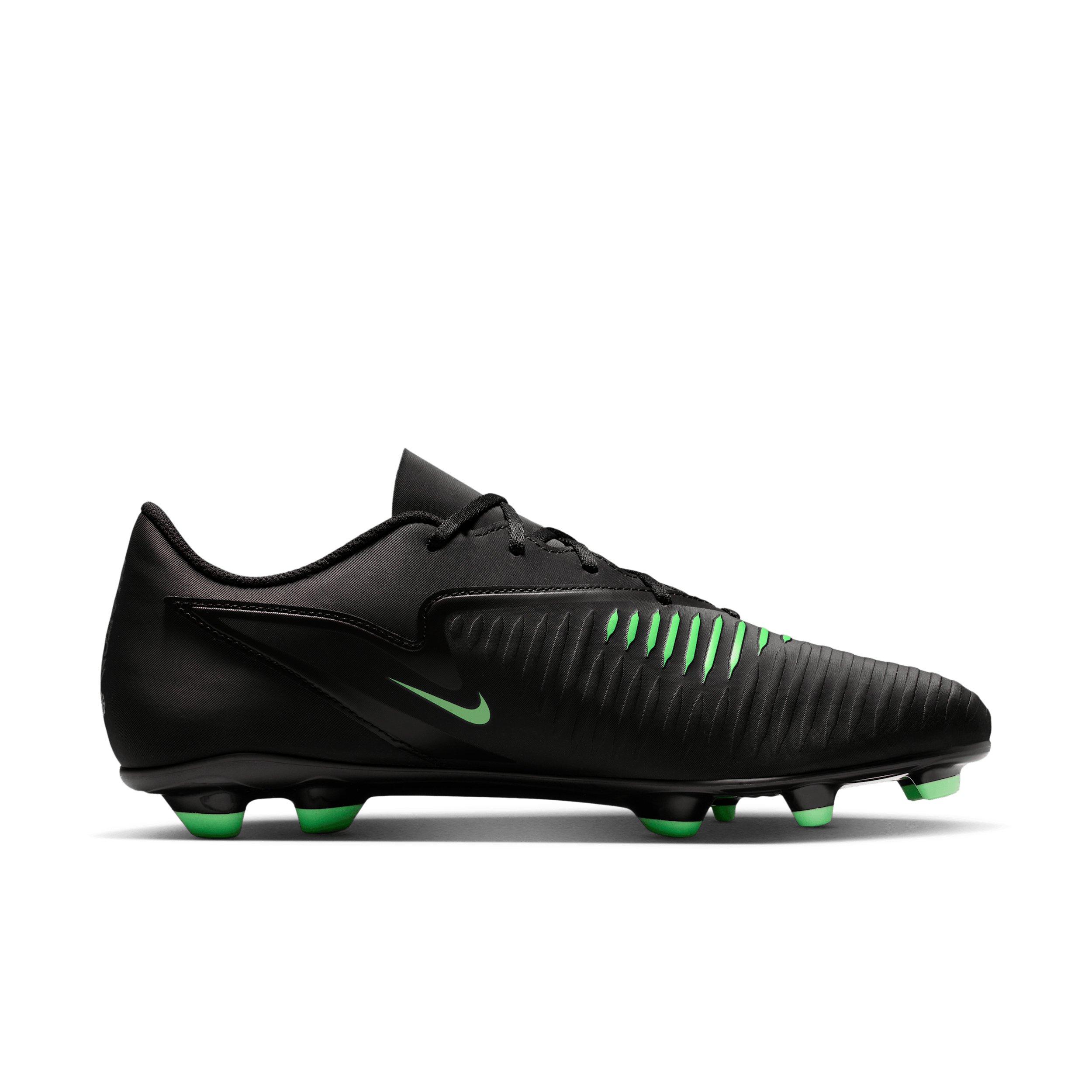 Nike Phantom 6 Low Club MG "Black/Black/Illusion Green" Men's Soccer Cleat - BLACK/BLACK/GREEN